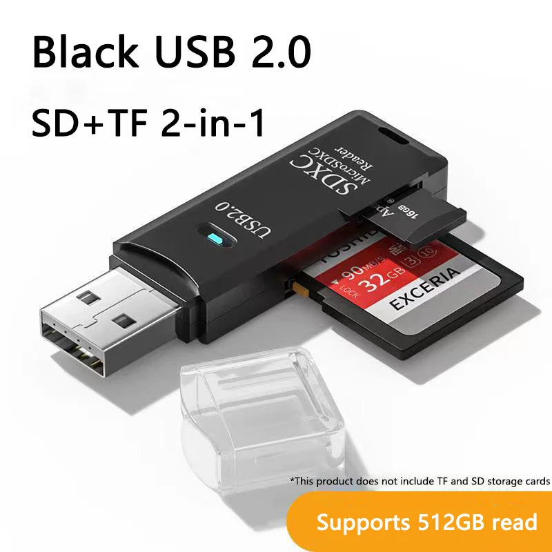 2-in-1 USB 3.0 High Speed ​​Memory Card Reader