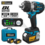 Máy Vặn Ốc Dùng Pin Không Chổi Than Gisam 2800N.M - Daisan Mart