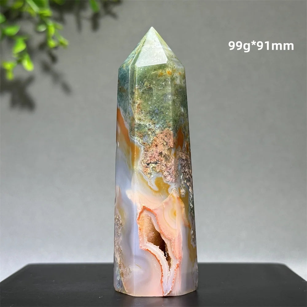 Đũa Thạch Anh Rêu Tự Nhiên - Thiền Định & Trang Trí Nhà