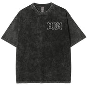 Unisex T-shirt Embroidered with MOM EST 2025 Denim Style