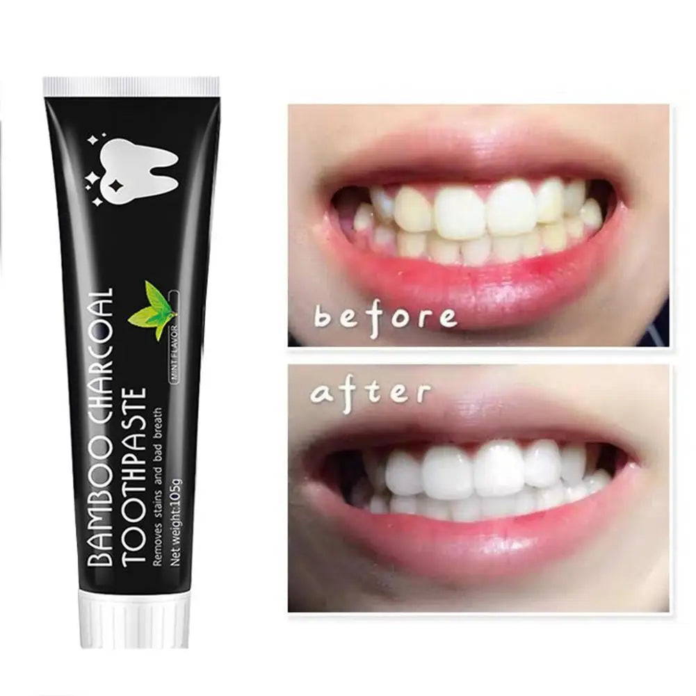 Natural Bamboo Charcoal Mint Flavor Toothpaste Deep Clean Dispel Smoke Stains Whitening The Black Toothpaste Oral Health Care - Daisan Mart