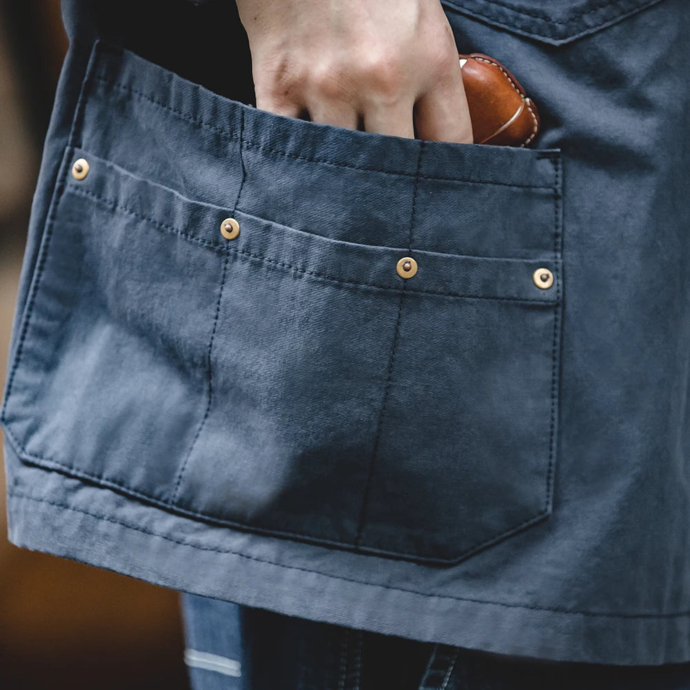 Maden Navy Men's Jacket Multi-Pocket Comfortable Spring Autumn