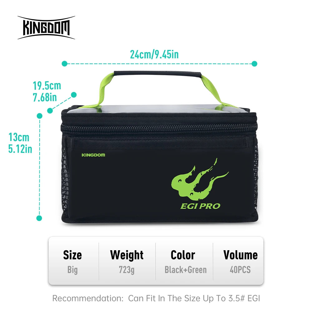 YOOFISH Fishing Bag Octopus Egi Bag Squid Jig Storage Box 6/12/40 Pcs Hard Lure Bag Freshwater Seawater Fishing Tackle Bag Box