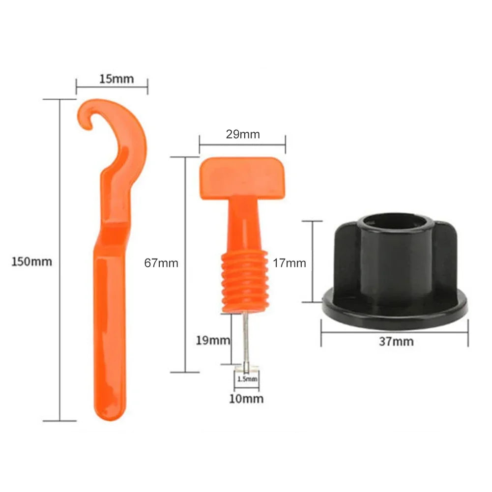50Pcs Floor Tile Leveling System Clips Spacers Porcelain Ceramic Leveler Kit for Tile Laying Wall Fixing Construction Tools