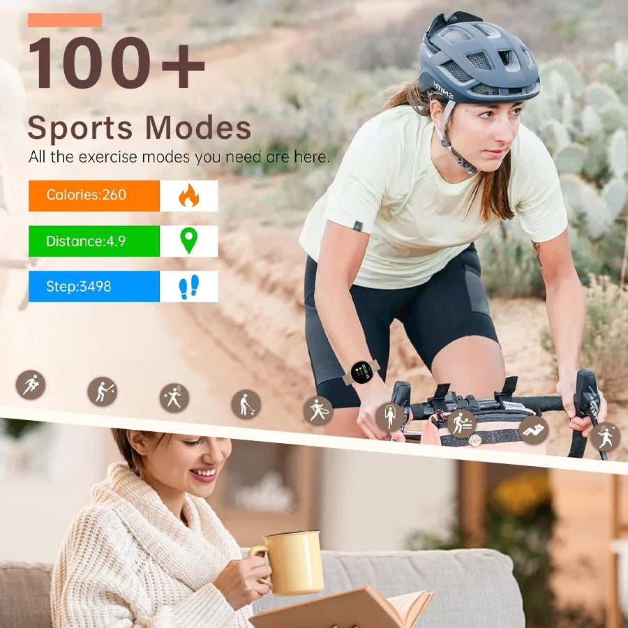 Black Gold Women's Smartwatch - Comprehensive Health