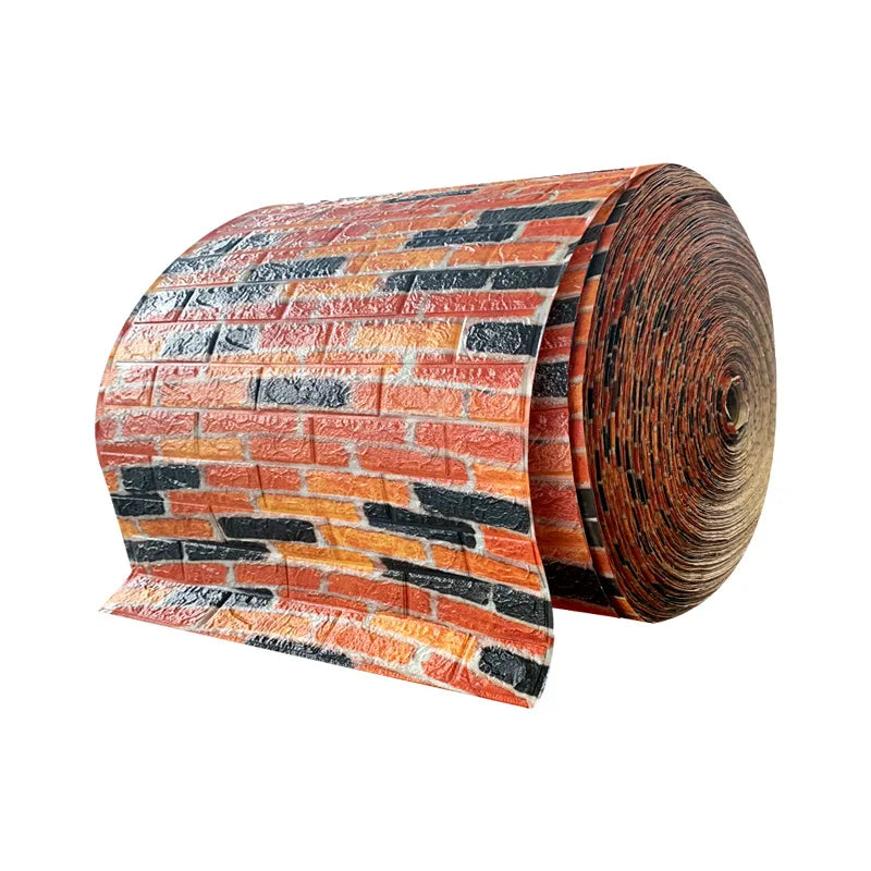 10M stickers Self-Adhesive Panels 3D Soft Crash Foam Wallpaper Imitation Brick Wall Stickers Home Living Room Kid Bedroom Decor