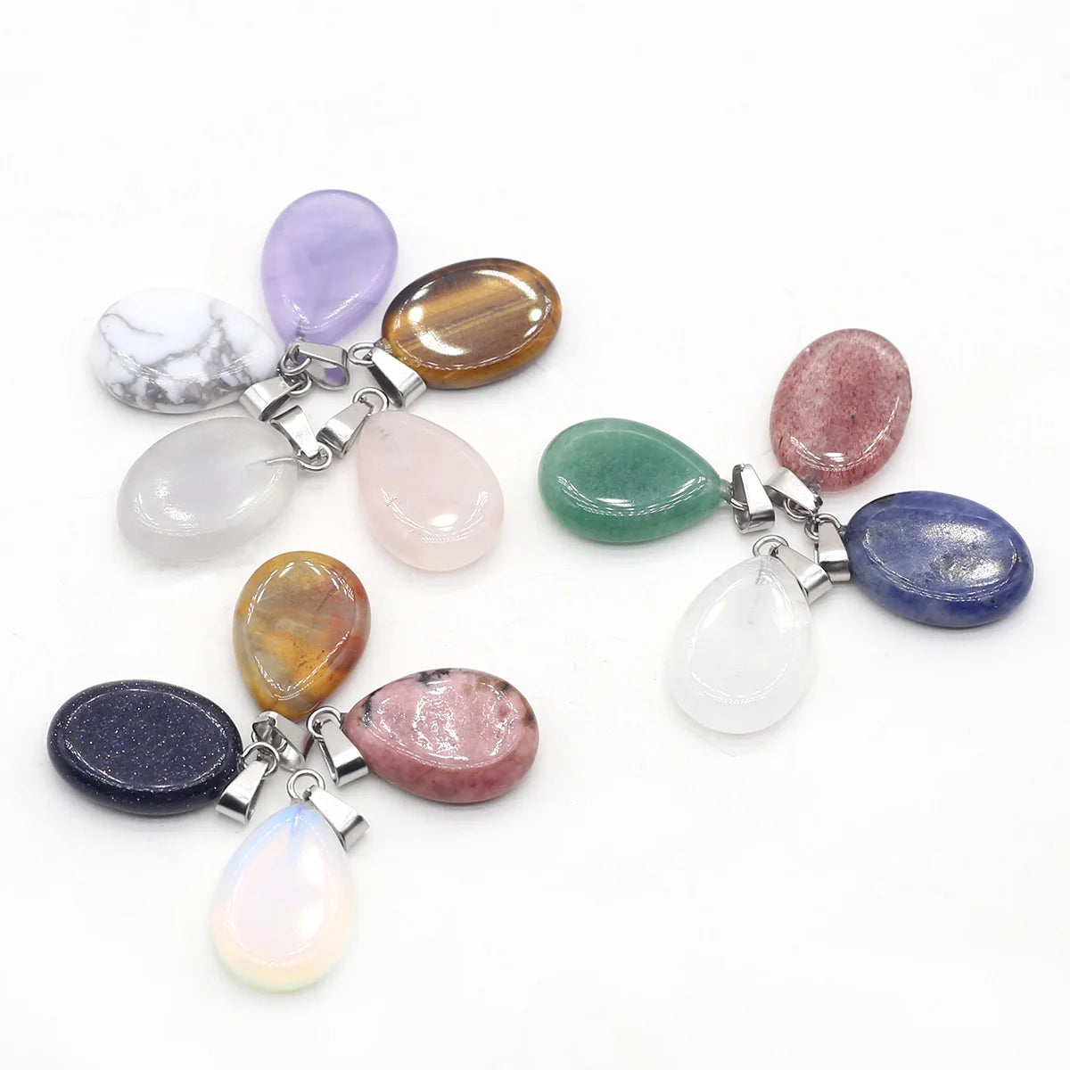 Unique Oval Natural Agate Pendant