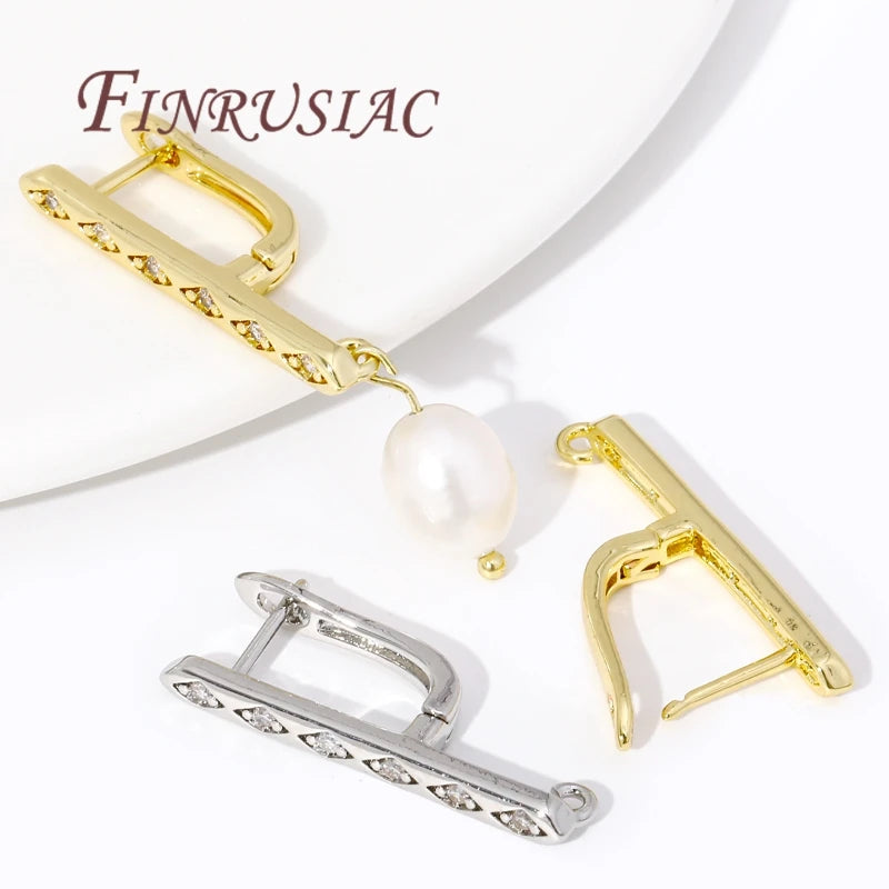 18K Gold Earring Hooks for DIY Jewelry and Accessories