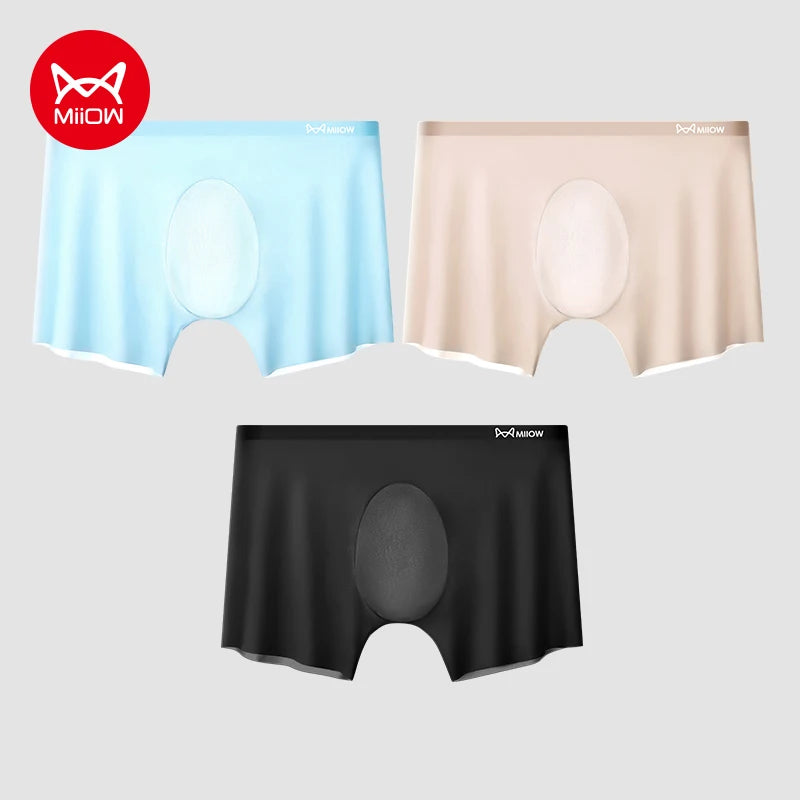 Quần Lót Nam MiiOW 3 Chiếc Lụa Lạnh Siêu Mỏng