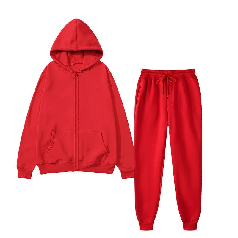 Unisex autumn winter sportswear, sweatshirt + pants