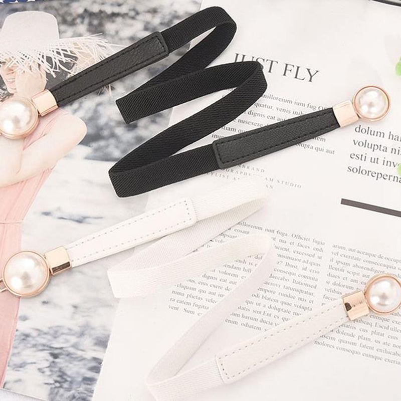 Thắt Lưng Nữ Đính Ngọc Trai Thanh Lịch Co Giãn