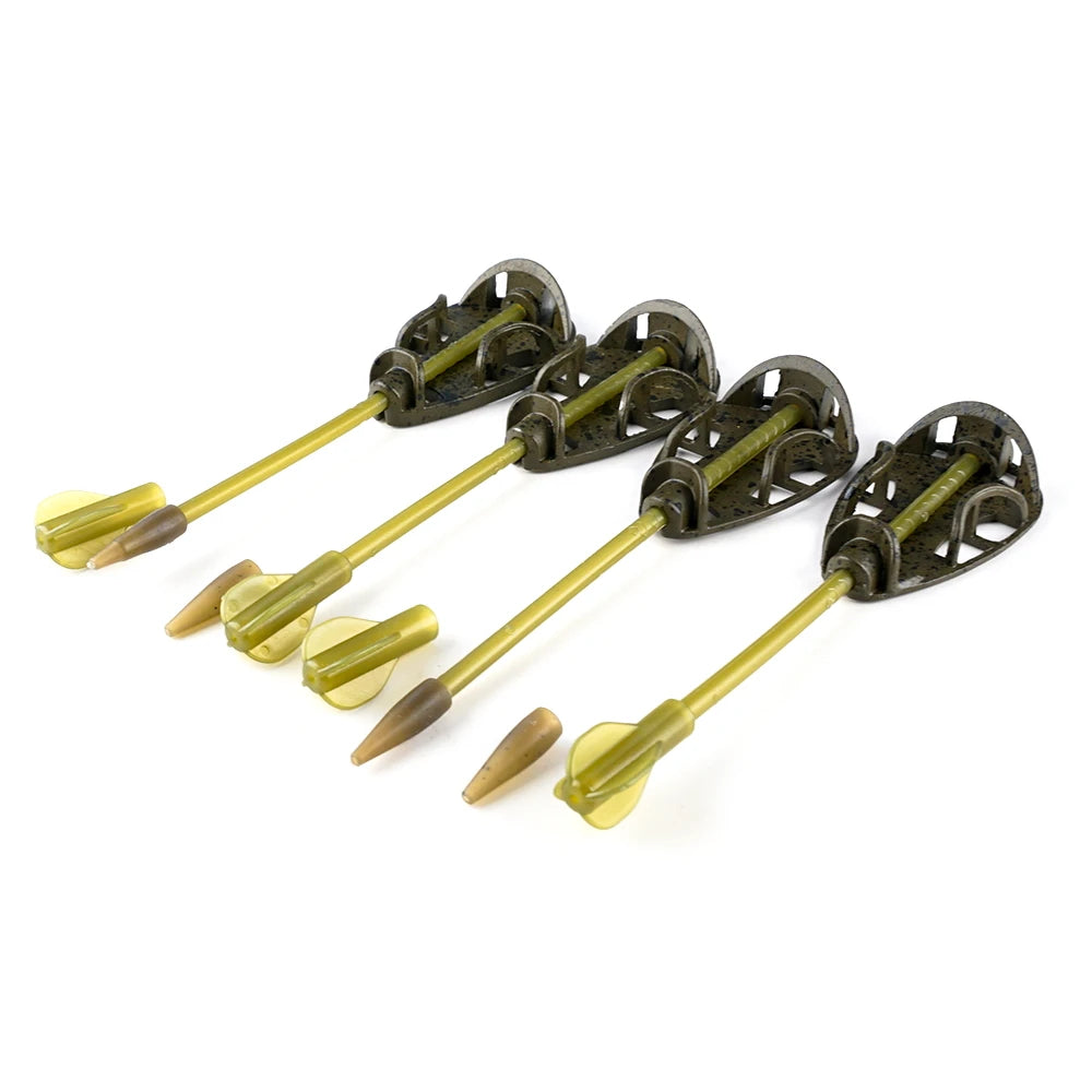 Hirisi Carp Fishing Method Feeder Set 30g/40g/50g/60g Cage Fishing Bait Cage with mold Fishing Accessories F116