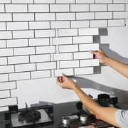 Background Wall For Kitchen Directly Paved Wall Renovation DIY Decorative Decorative Film Tile Wall Stickers Wallpaper