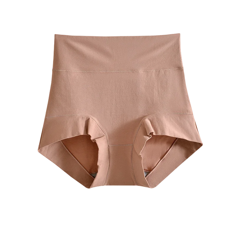 Women's cotton high-waisted, stretchy, belly-hugging panties, 2 pieces