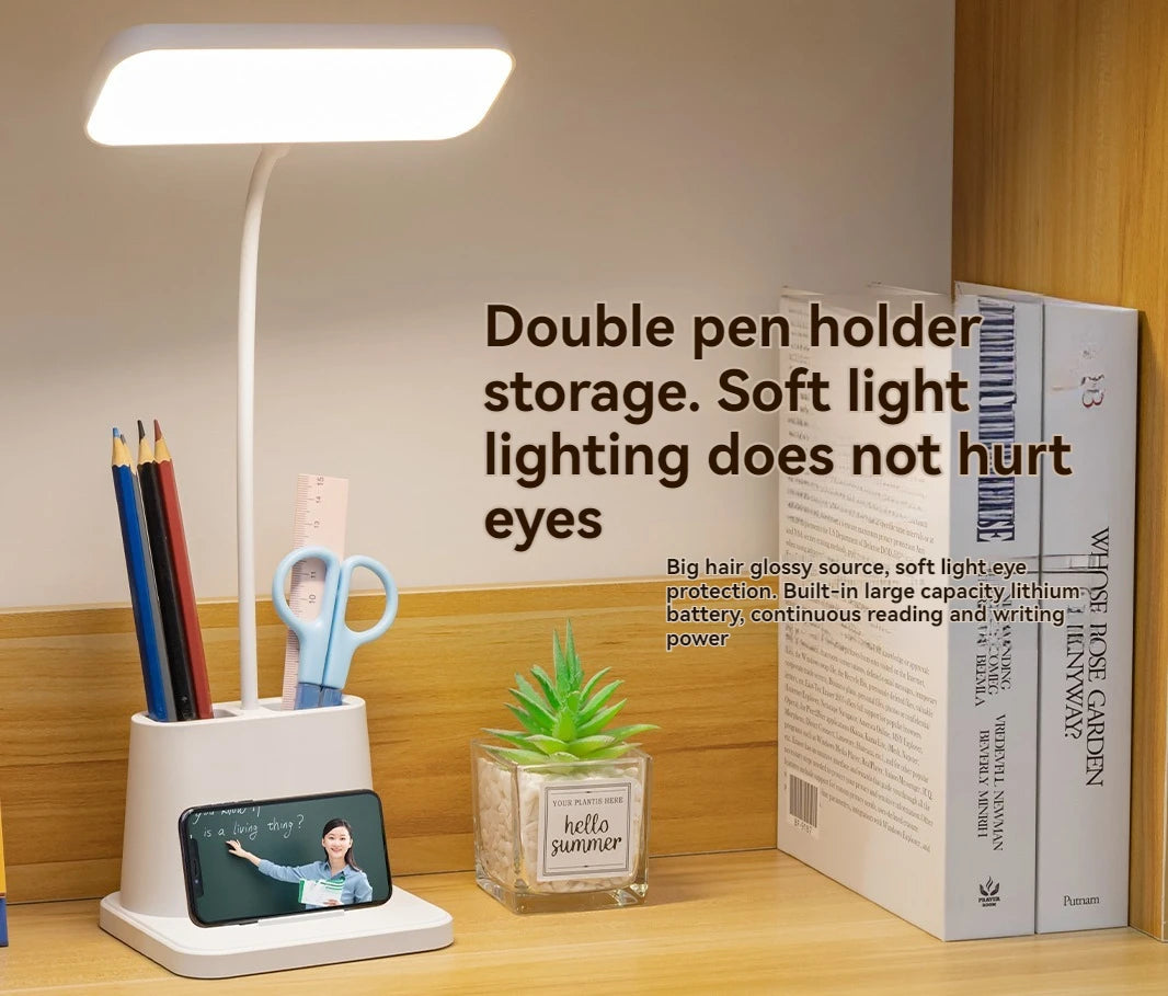 Đèn Bàn Học LED Đa Năng với Ngăn Đựng Bút