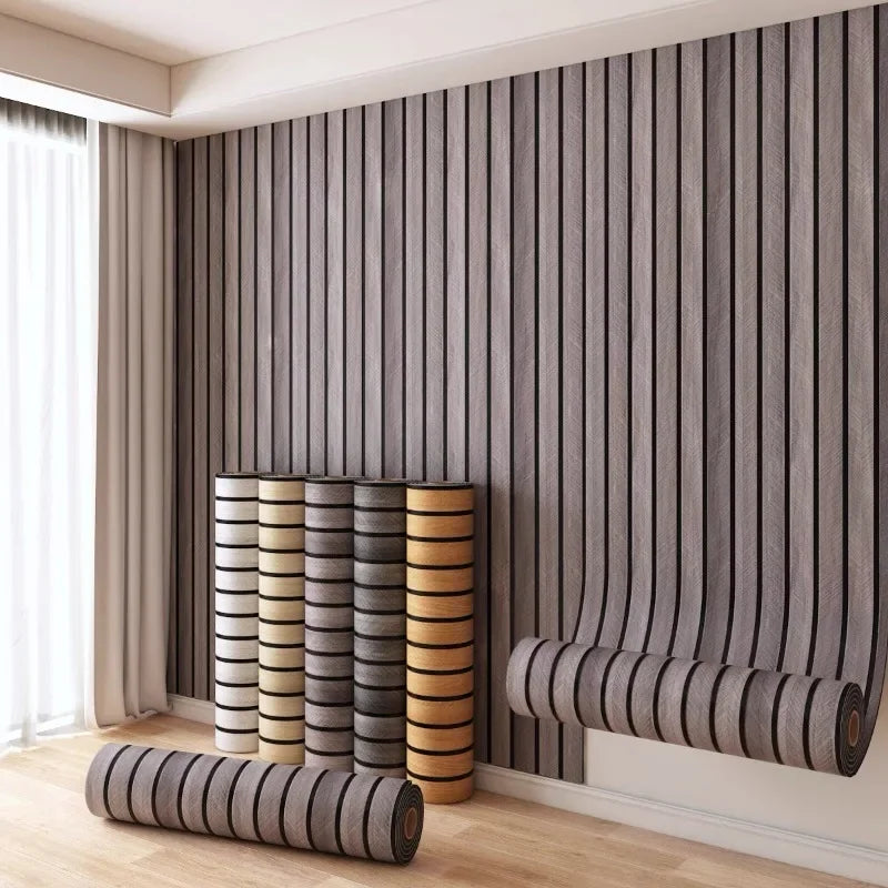 Vintage Self Adhesive Foam Wall Sticker with Grille Pattern Self-Stick Decor for Bathroom Kitchen Ceiling Wood Grain Wallpapers