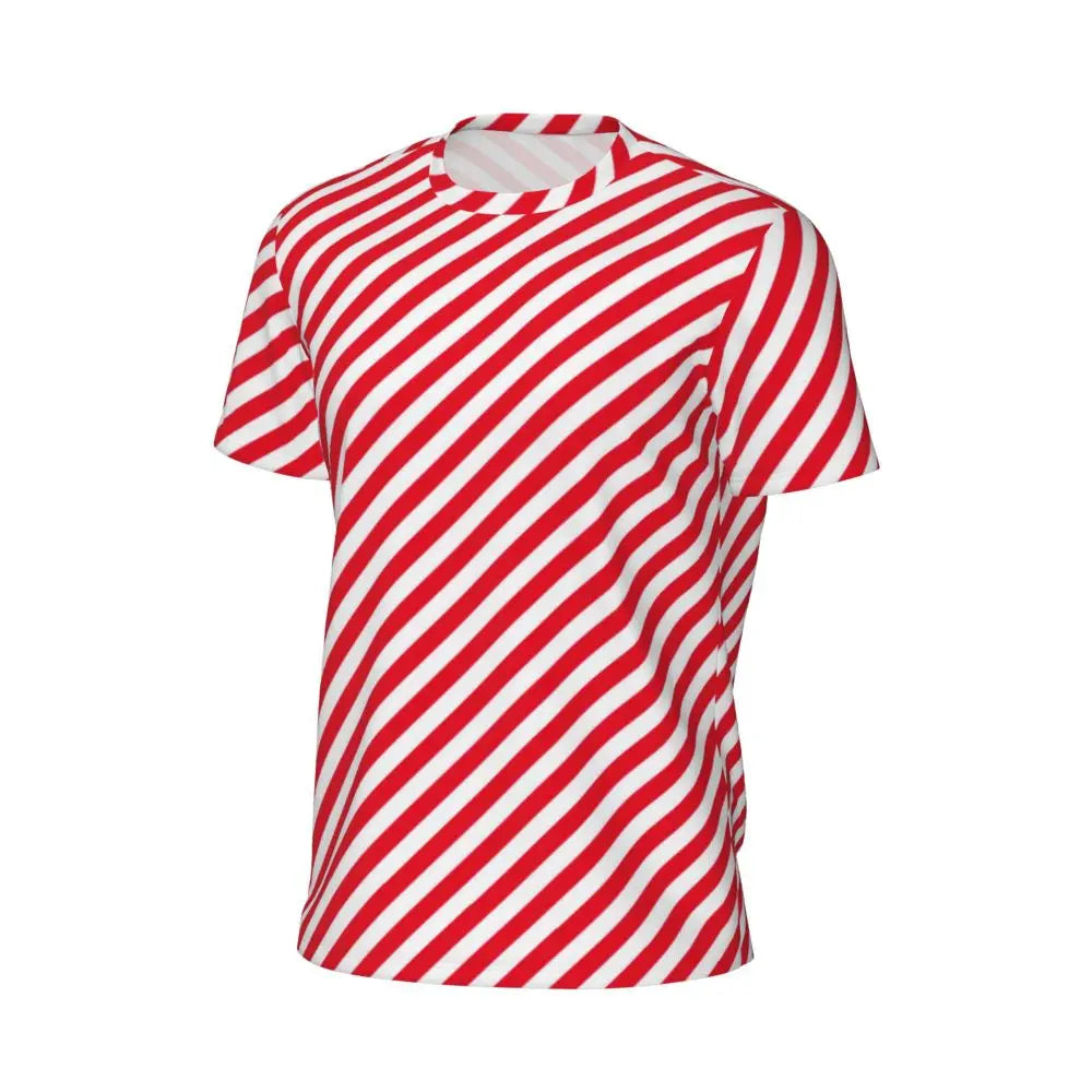 Stylish Mondrian Striped Men's Gym T-Shirt