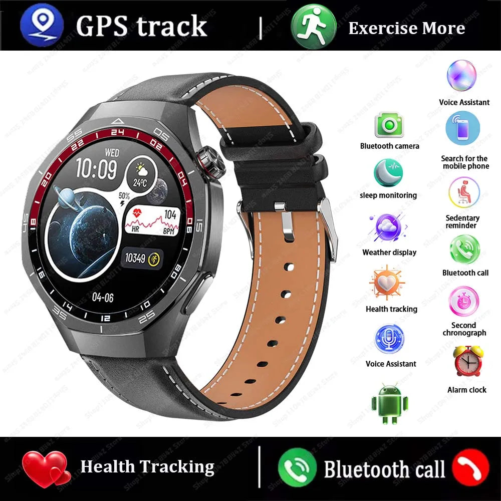 Đồng Hồ Thông Minh 2025 AMOLED GPS Chống Nước Nam