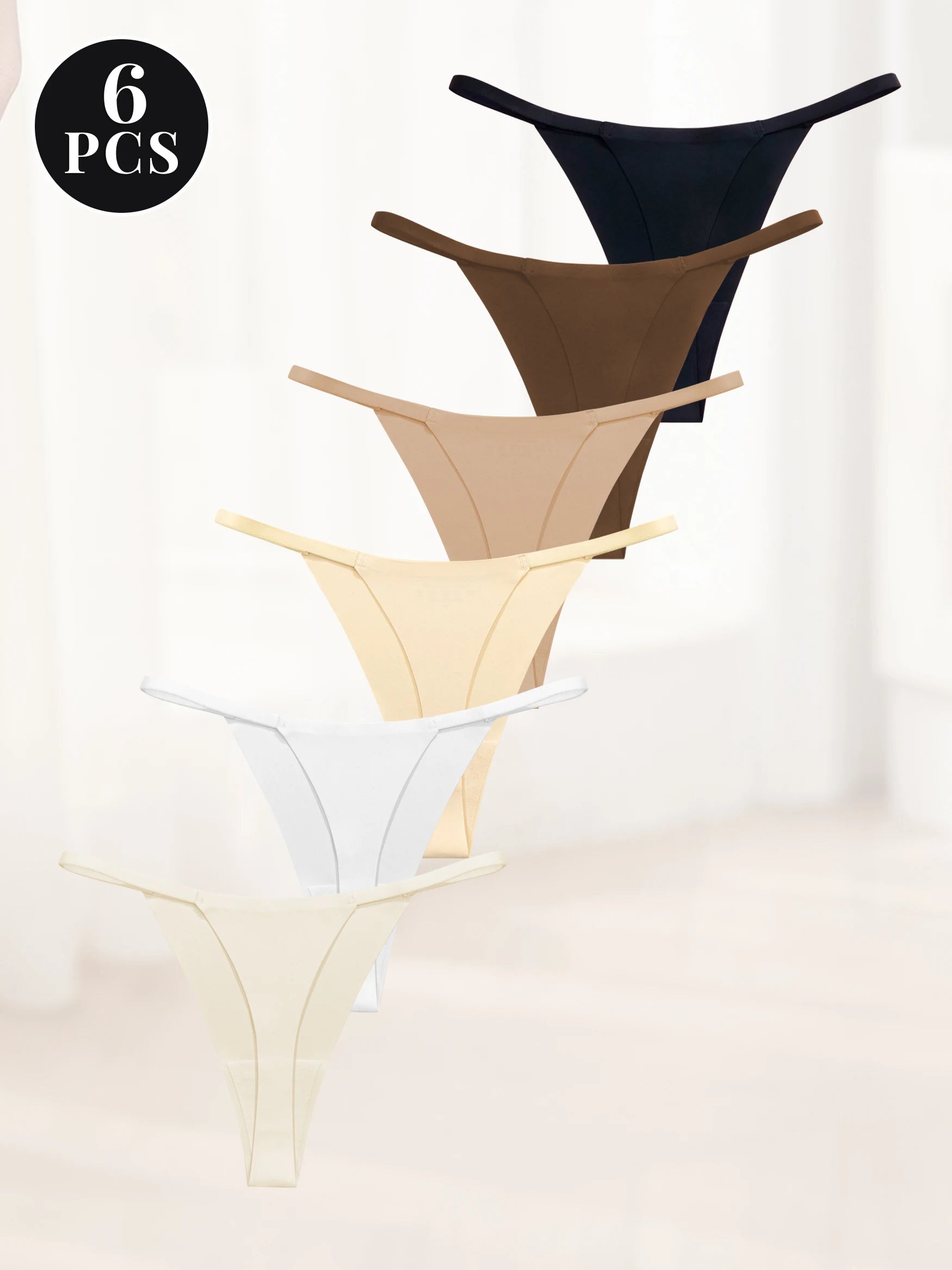 Set of 6 Sexy Seamless Low-Waist Women's Panties