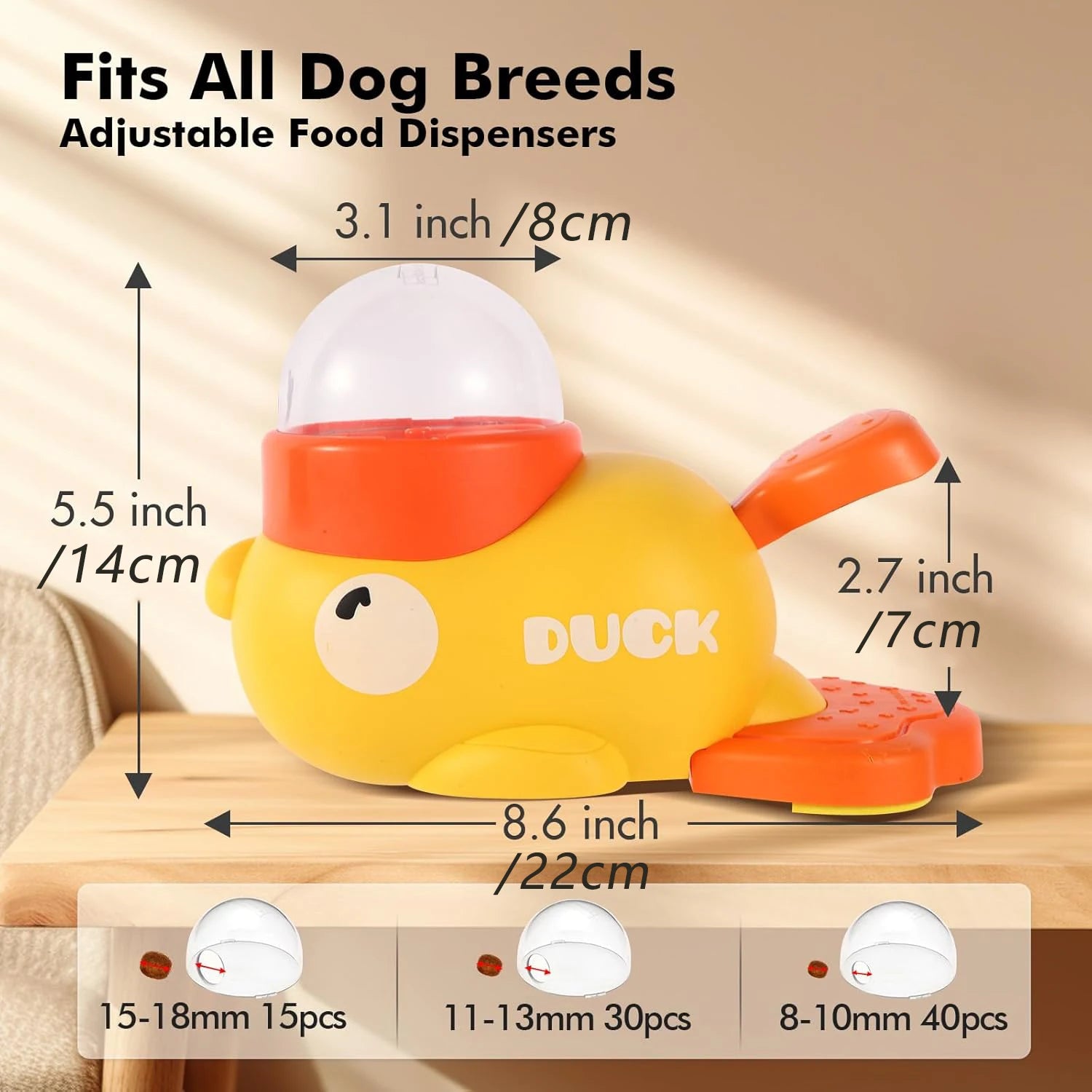 Pet Snack Feeder Dog Food Dispenser Automatic Feeder Puppy Cartoon Duck Design Used to Train Dogs Accessories Cats Cat Supplies - Daisan Mart