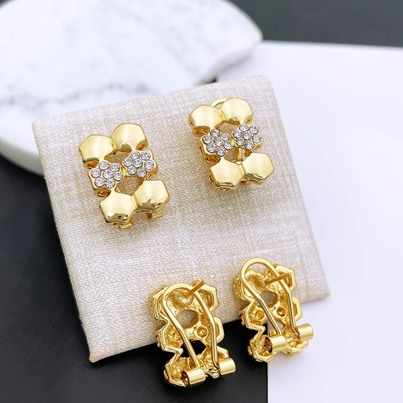 Women's Gold Jewelry Set - Fashion Bijoux Necklace Set