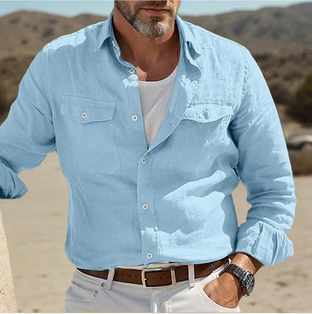 Classy Men's Shirts - Luxurious Linen &amp; Denim