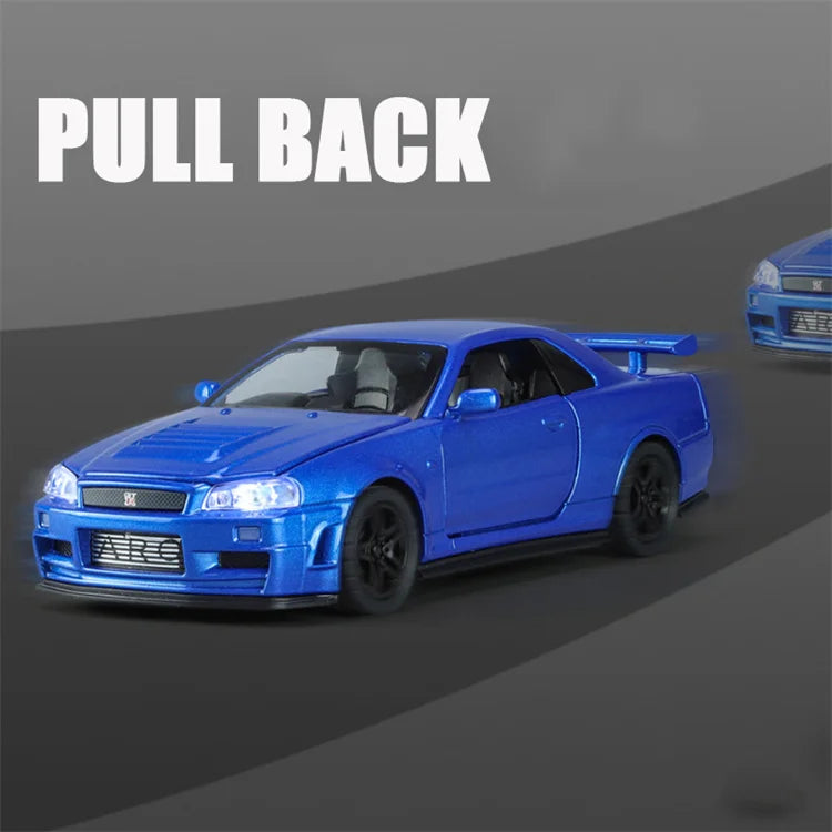 Mô Hình Xe Hợp Kim GTR R34 Skyline Cho Bé Trai - Daisan Mart