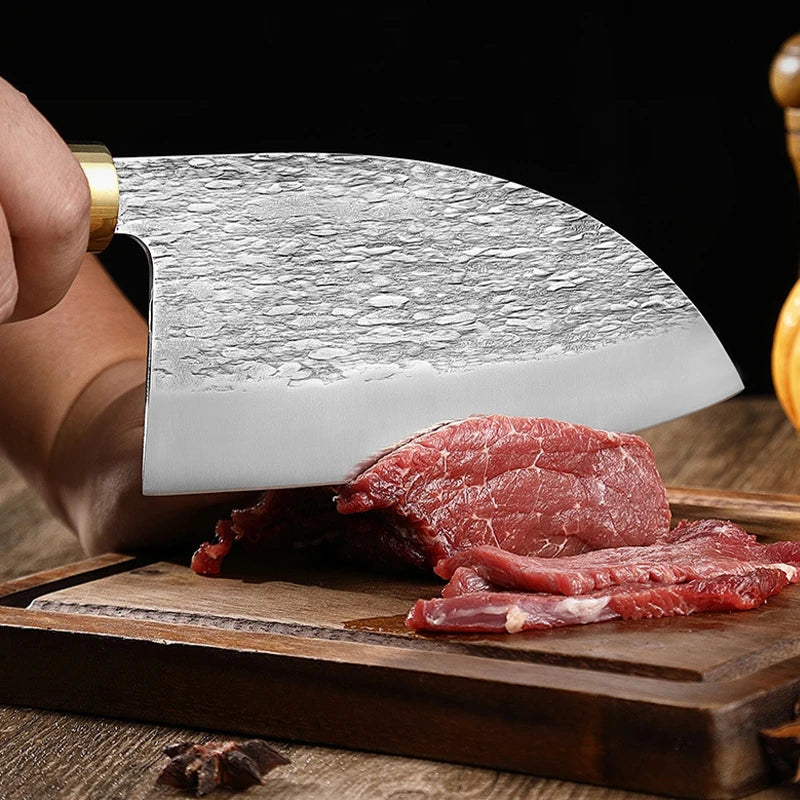 Professional Hand-Forged Kitchen Knives with High-Grade Steel Blades