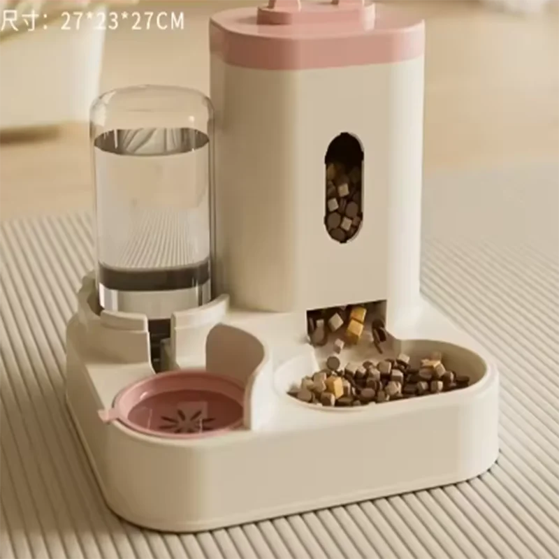 Automatic 2-in-1 Feeder Dog Food Bowl and Water Feeding Device Pet Large Food Dispenser Puppy Pet Kitten Bowl Accessories - Daisan Mart
