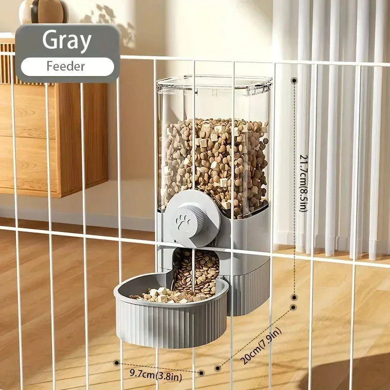 Pet Automatic Water Dispenser and Feeder Set, Hanging Water Dispenser, Automatic Cat Feeder, Dog Cage Hanging Water and Food Supplies, Cat Bowl, Dog Food Bowl - Daisan Mart