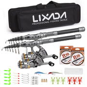 Bộ Cần Câu Cá Rút Gọn 2 Cây & Máy Carbon Đa Năng