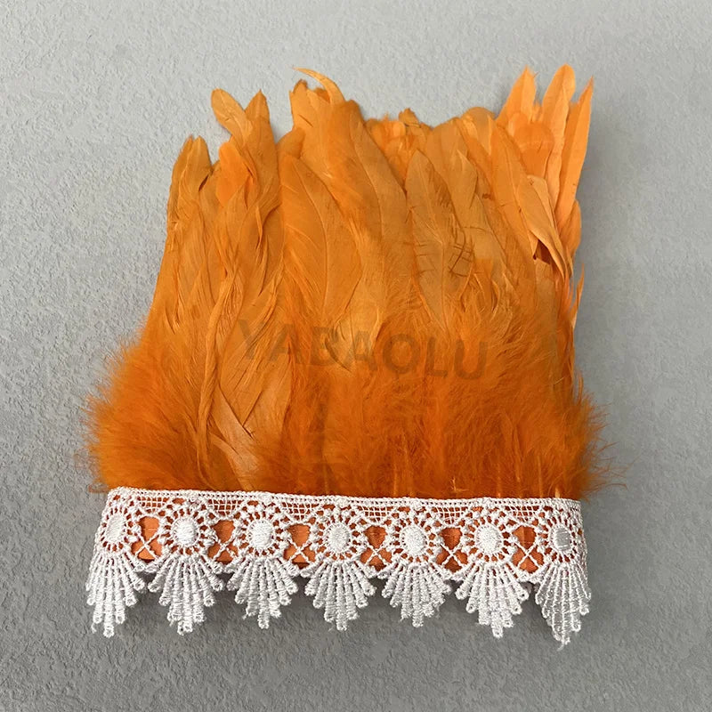 Natural Feather Sleeve Cuffs Gloves Party Cosplay Lace Wrist Cuffs Fur Sleeve Furry Accessories Carnival Stage Show Costume - Daisan Mart