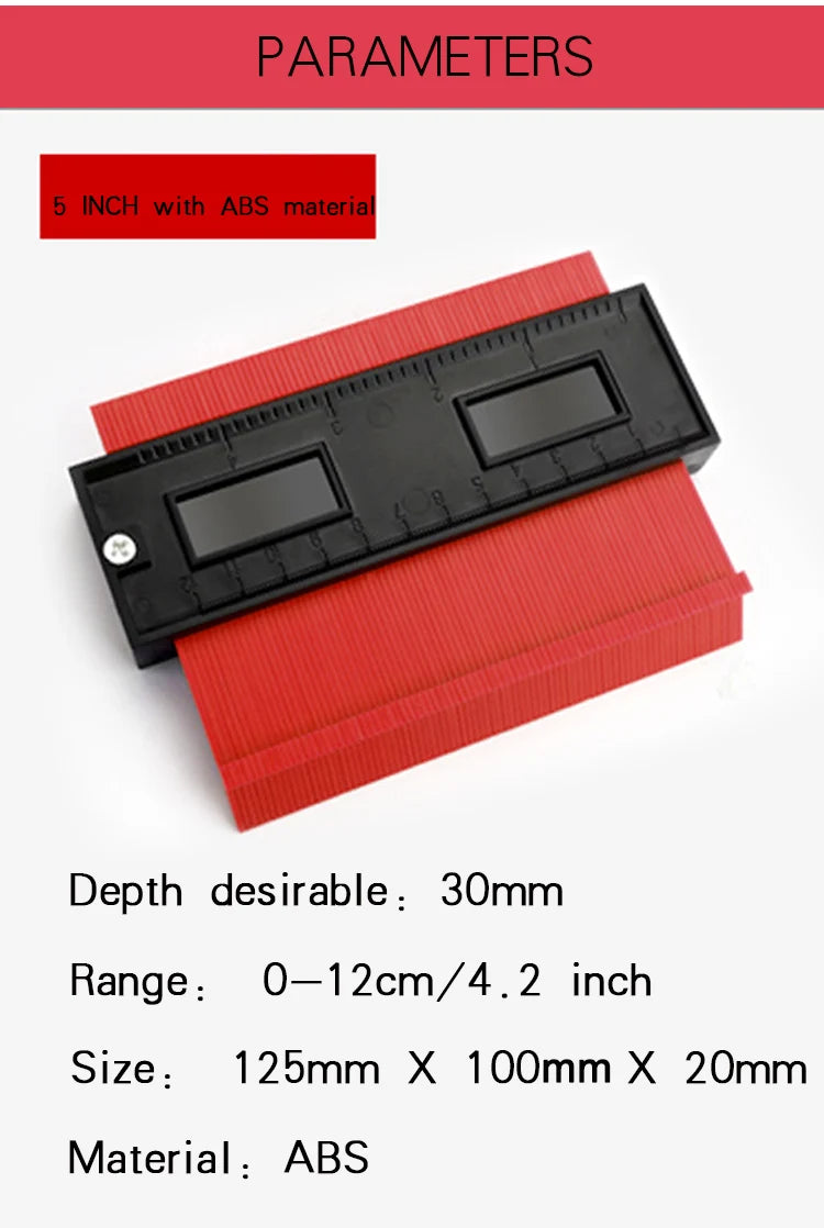 Contour Gauge Cutting Template Measuring Instrument Woodworking Tool Wood Measure Ruler Construction Contour Tool