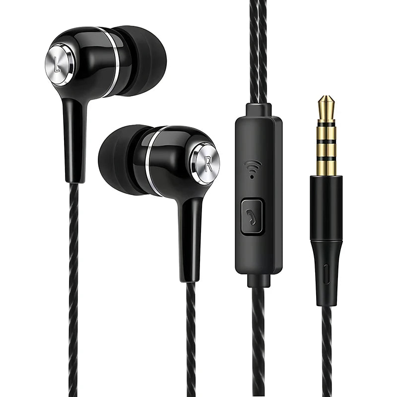 3.5mm HIFI In-Ear Headphones Strong Bass Gaming Mic
