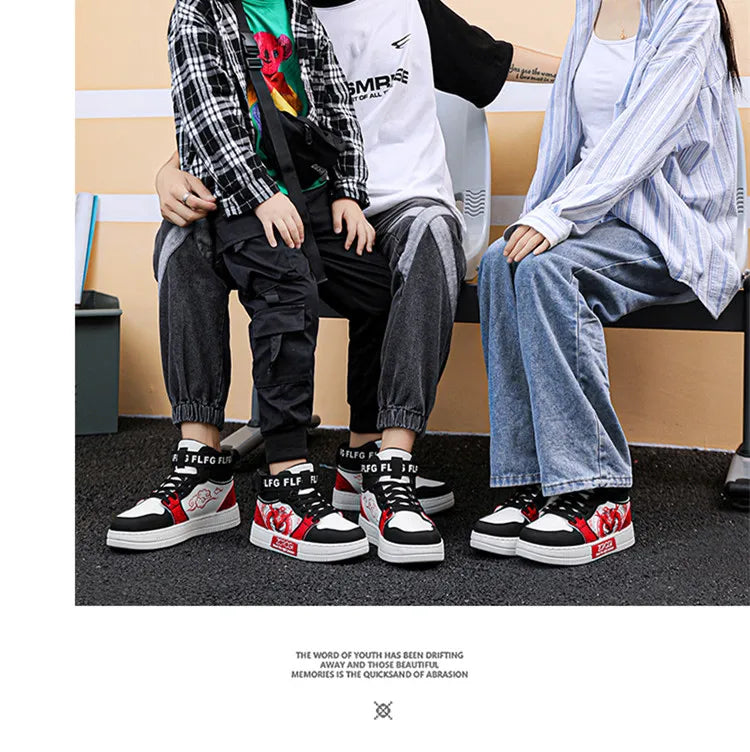 High-end Men's Sneakers with Fashionable Printed Patterns