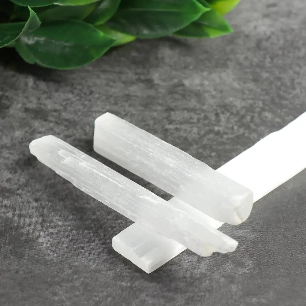 Natural Selenite Chopsticks - Healing Quartz Stone