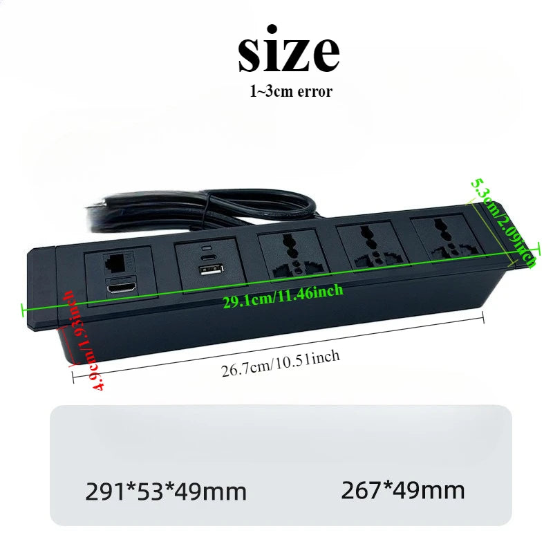 Ổ Cắm Âm Bàn Đa Năng USB-C Cho Nội Thất Thông Minh