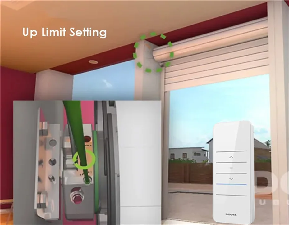 Dooya DM45RM tubular motor for rolling doors, automatic curtains