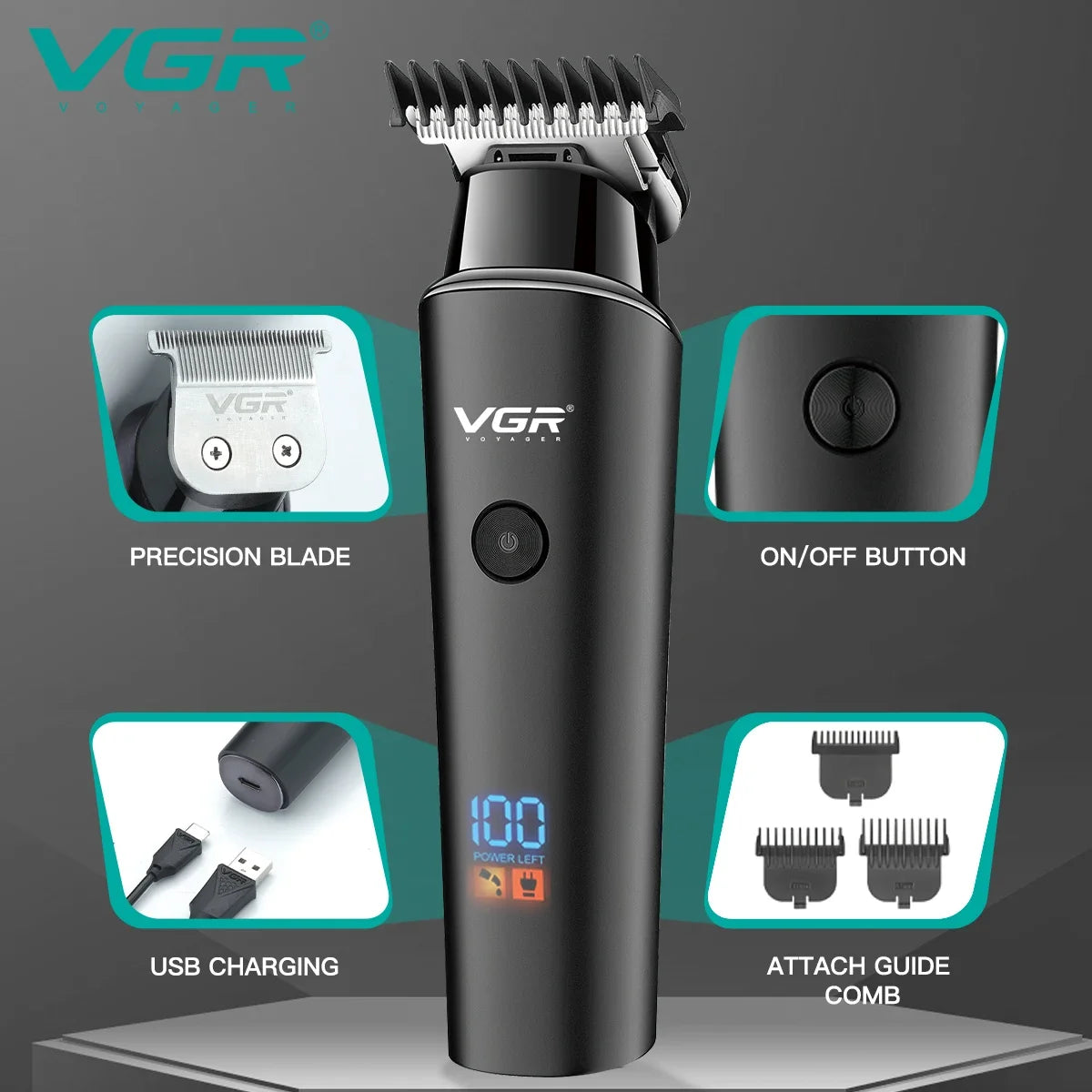 Máy Cắt Tóc VGR V-937 Chuyên Nghiệp Không Dây - Daisan Mart