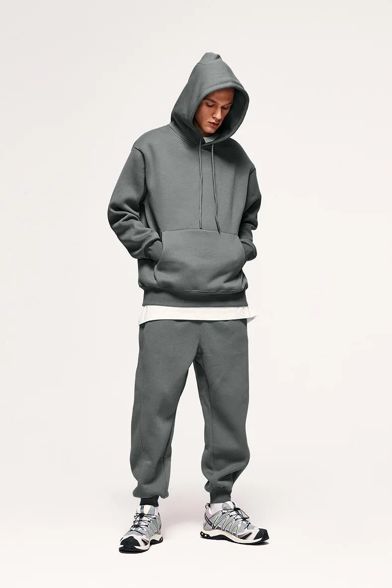 2-Piece Autumn Winter Active Unisex Sportswear Set