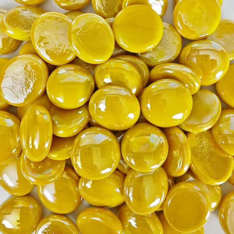 DIY Multicolored Round Glass Mosaic Beads 100g