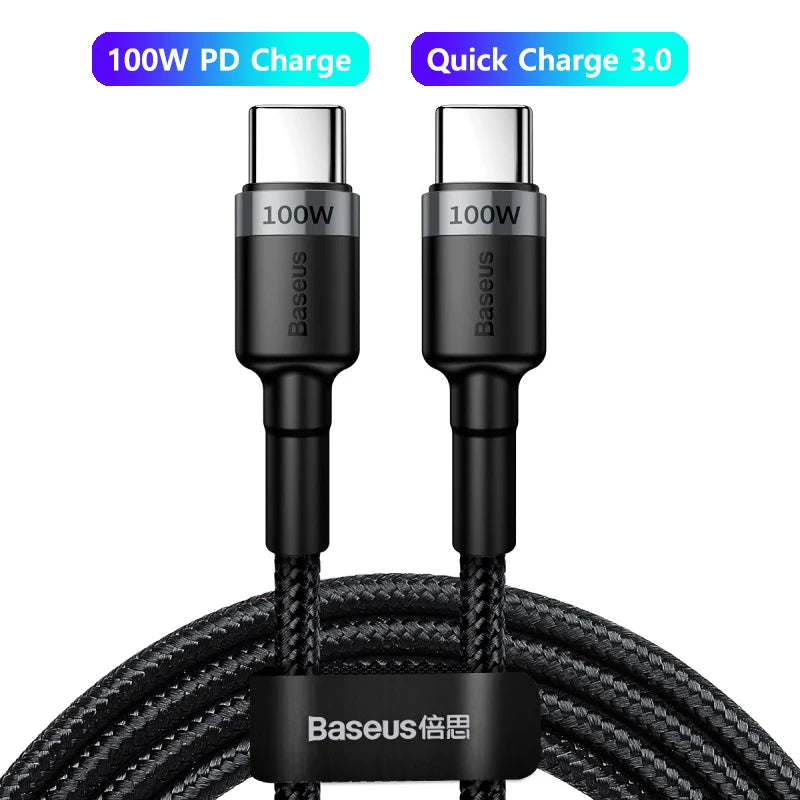 Cáp Sạc Nhanh Baseus 100W USB-C Cho iPhone & Macbook - Daisan Mart