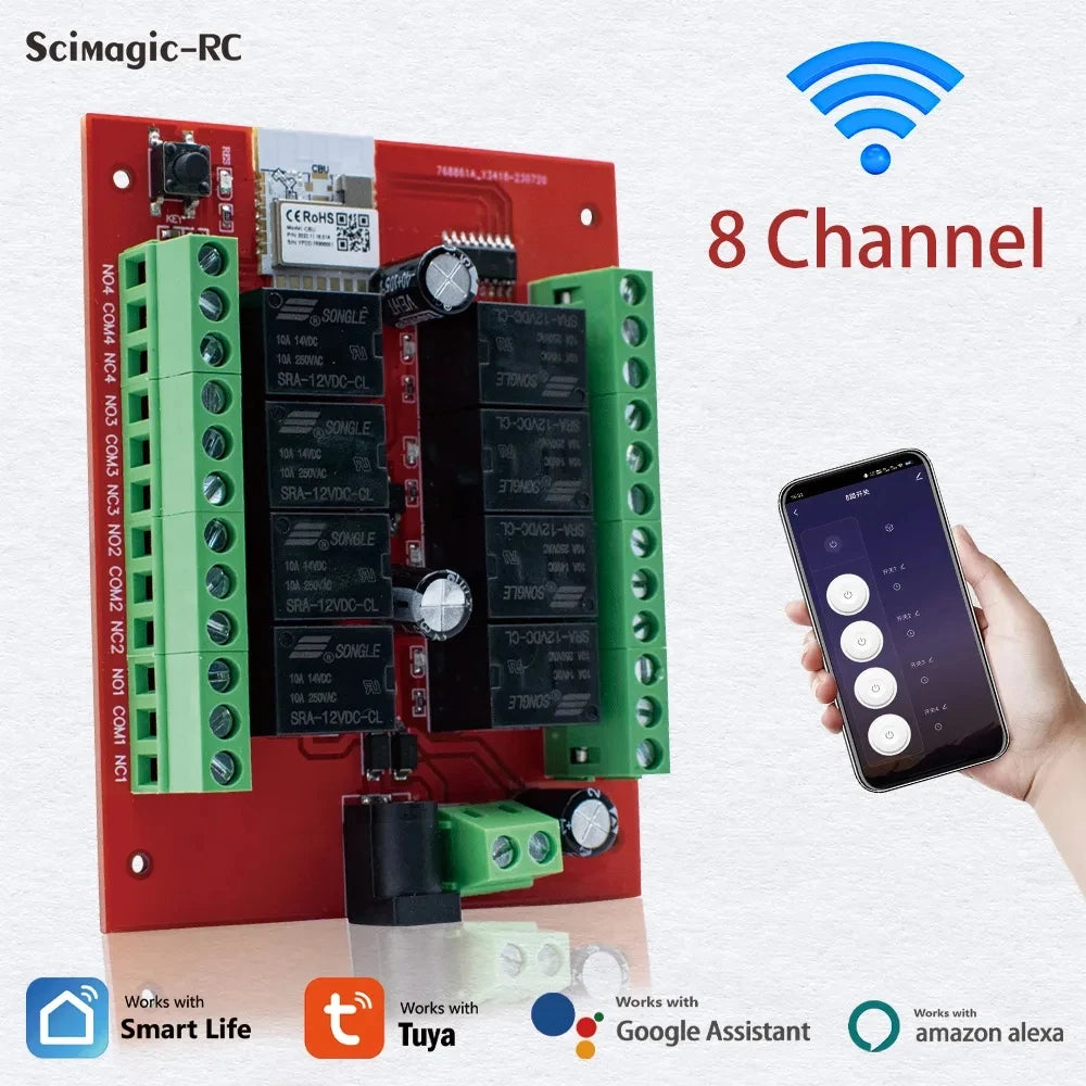 Tuya Smart Home 12V 24V 8 Channel Smart Switch