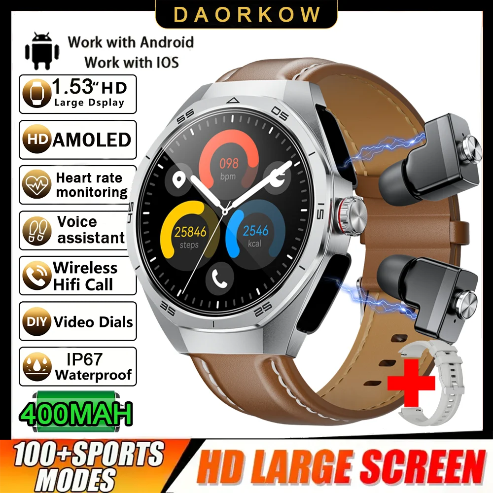 Đồng Hồ Thông Minh TWS 2in1 Chống Nước IP67 Bluetooth