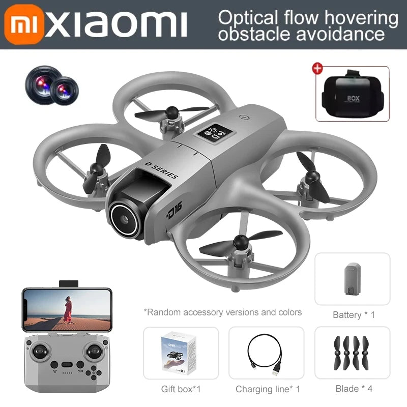 FlyCam Xiaomi D16 8K - Mini Drone Avoiding Obstacles