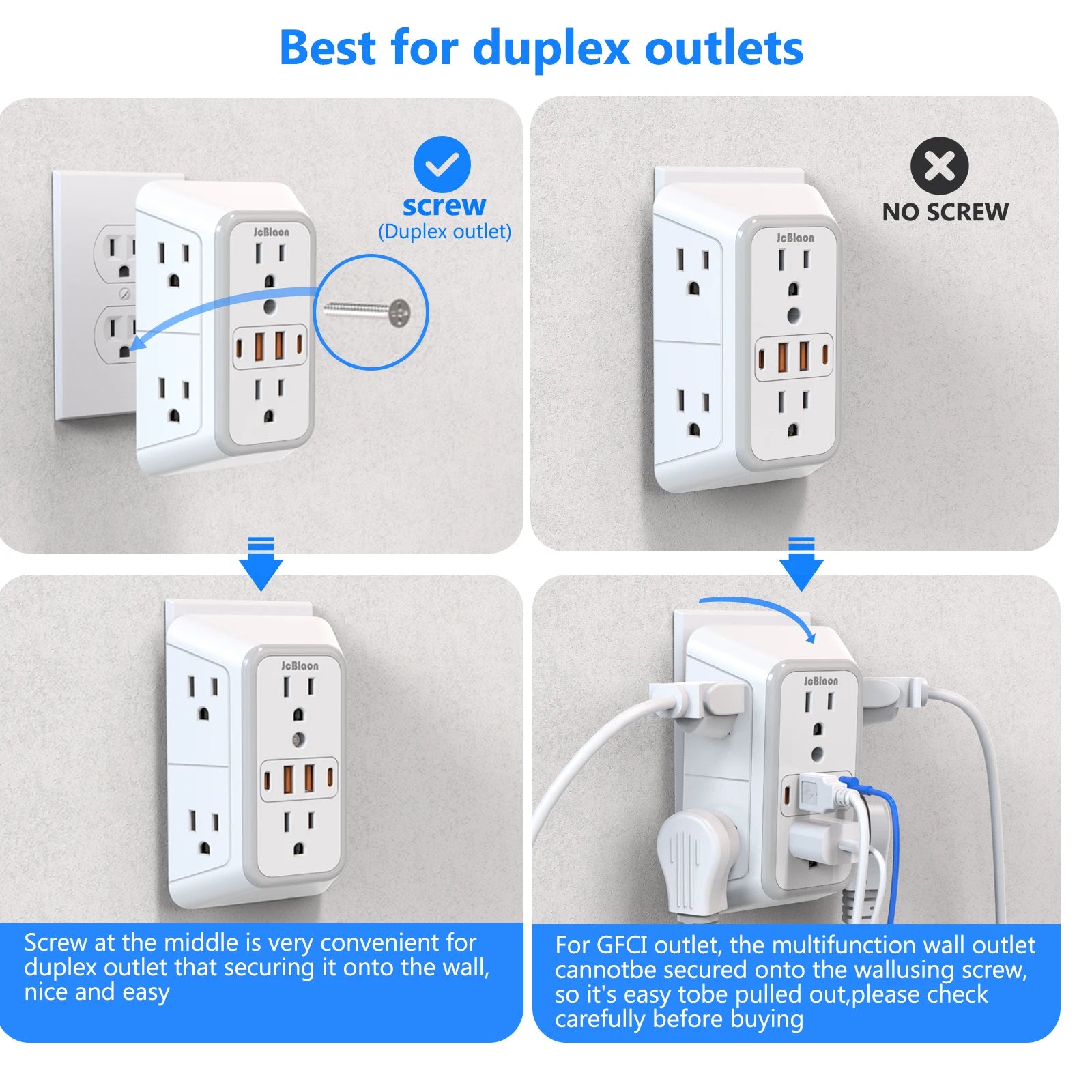 Ổ Cắm Đa Năng 6 Cổng, 4 USB & Sạc Nhanh Type C