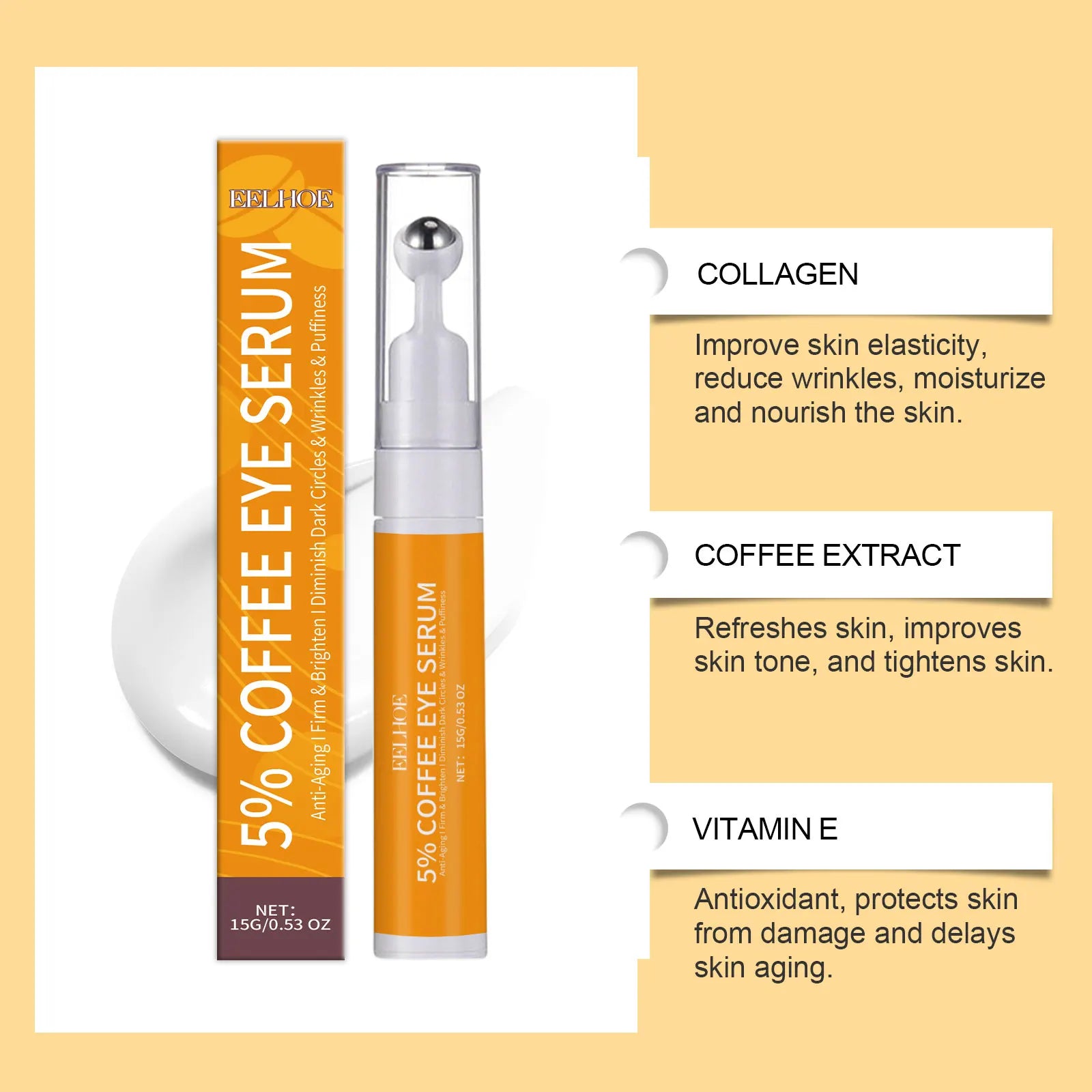 Tinh Chất Lăn Mắt Xóa Nhăn, Giảm Thâm, Săn Chắc