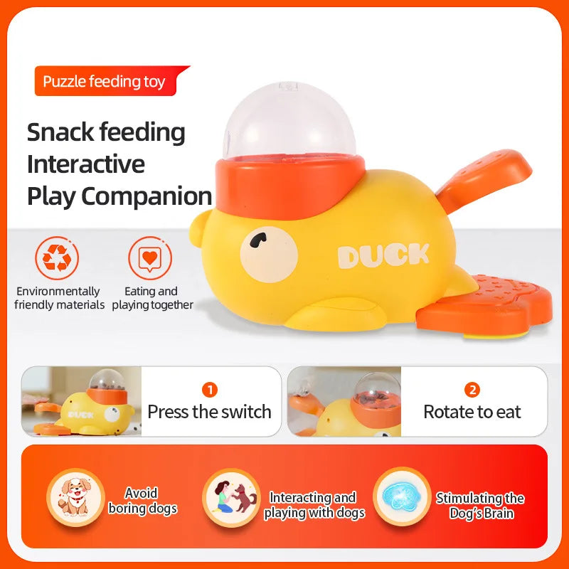 Pet Snack Feeder Dog Food Dispenser Automatic Feeder Puppy Cartoon Duck Design Used to Train Dogs Accessories Cats Cat Supplies - Daisan Mart