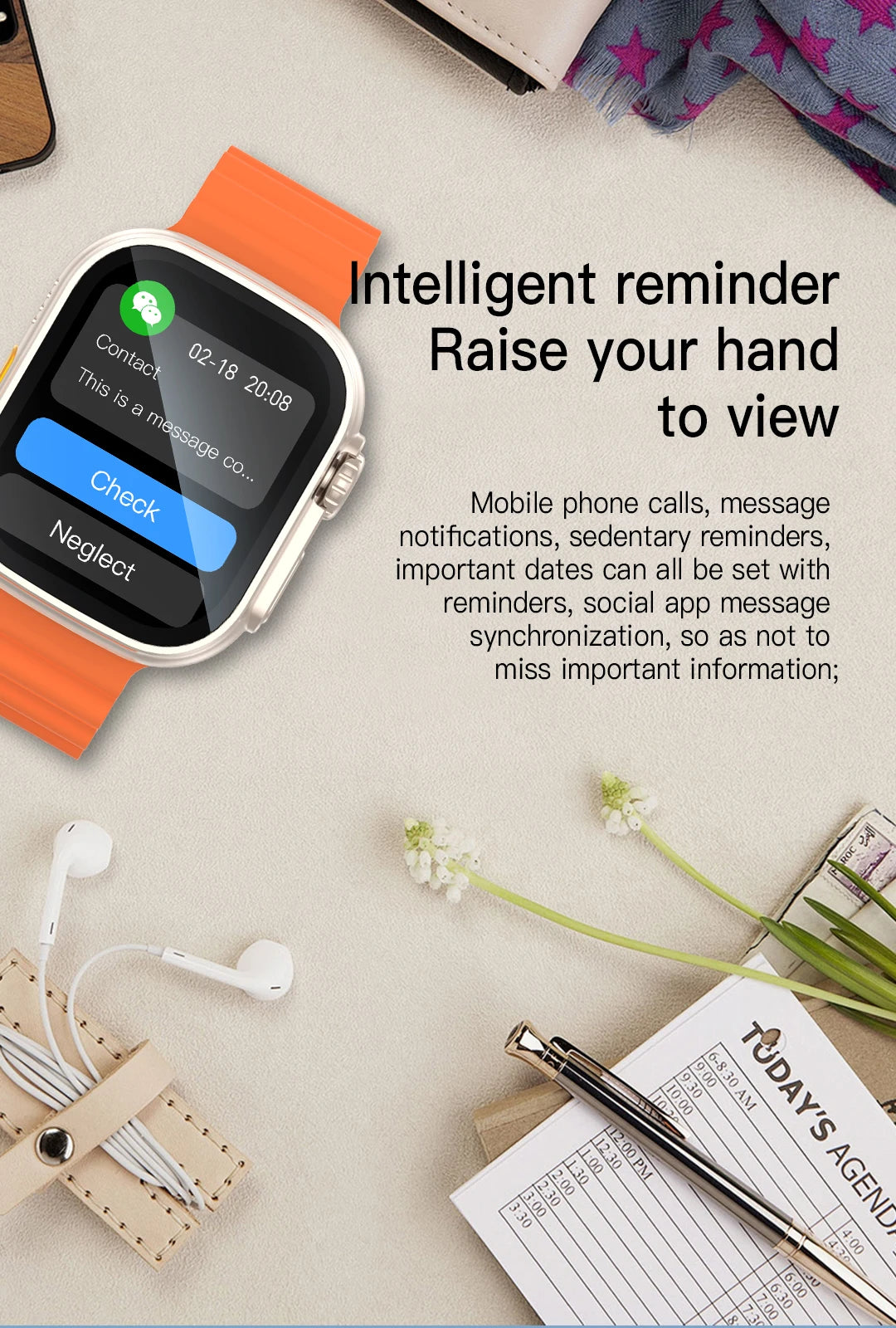 Đồng hồ thông minh 2.01 đo nhịp tim, huyết áp, tập luyện