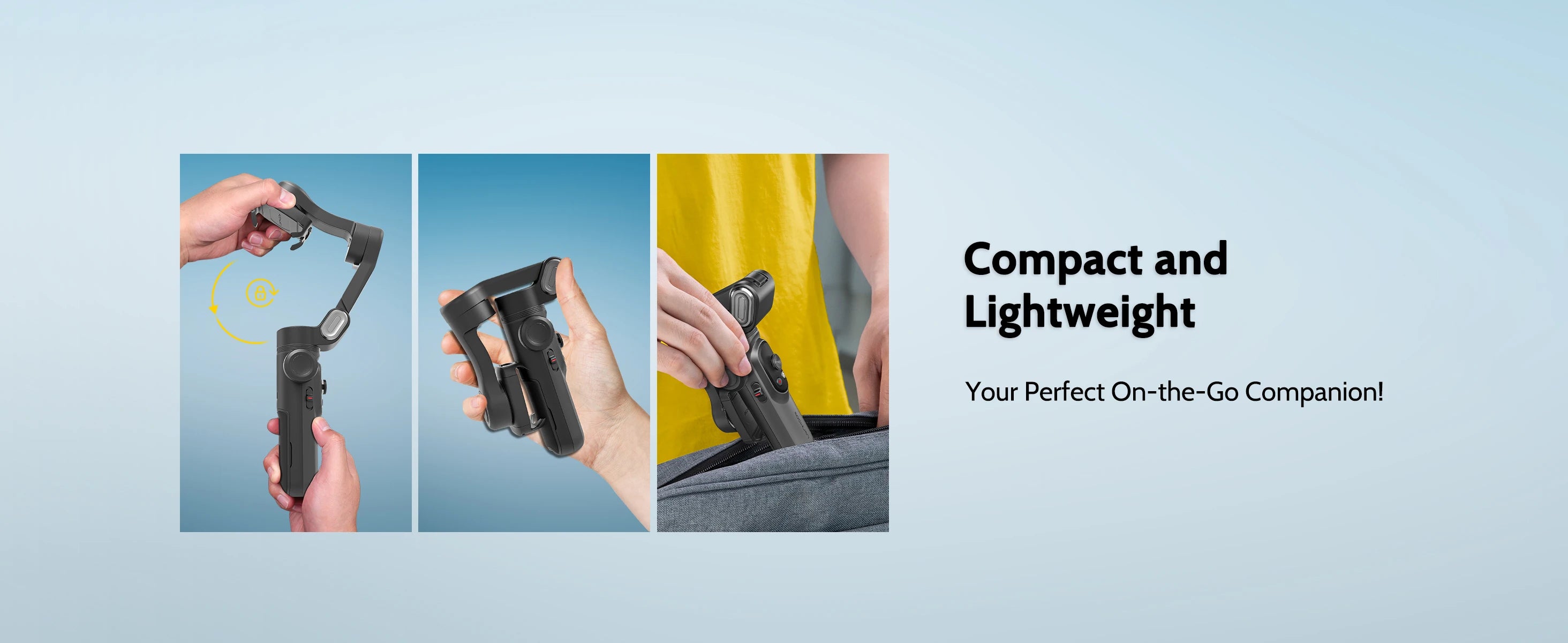 AOCHUAN Smartphone Gimbal Stabilizer OLED screen with LED lights 3-axis gimbal Stabilizer for Android and iPhone Smart XproBlack